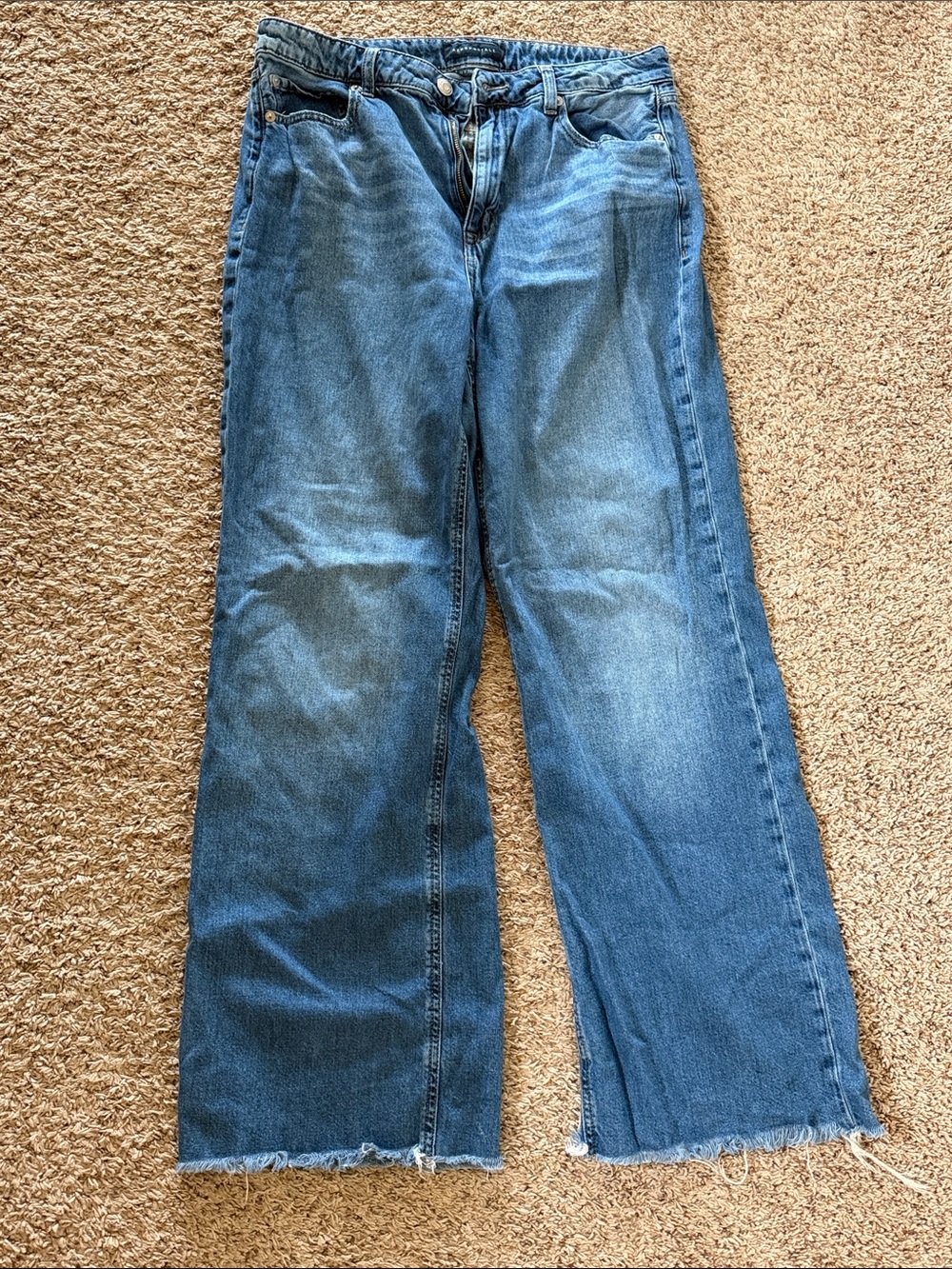 Aeropostale Women's Wide-Leg Jeans in Blue Denim